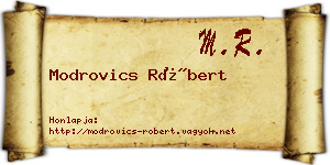 Modrovics Róbert névjegykártya